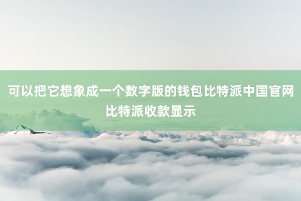 可以把它想象成一个数字版的钱包比特派中国官网比特派收款显示