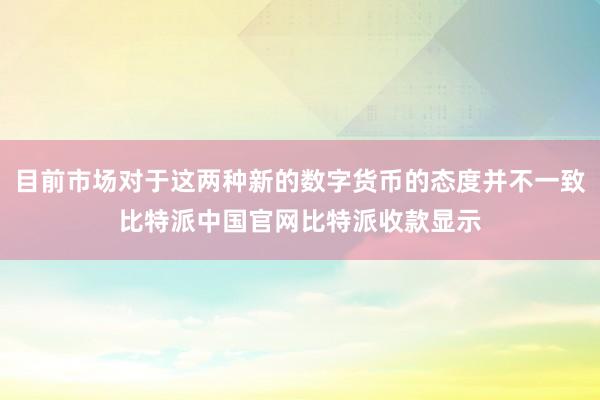 目前市场对于这两种新的数字货币的态度并不一致比特派中国官网比特派收款显示